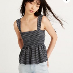 Peplum Tank Top in Stripe